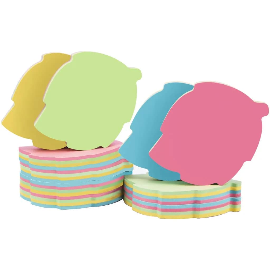 OSOPOLA Leaf Shaped Sticky Notes 1000 Sheets (10 Pads, 100 Sheets/Pad) | Bulk Pack for Office & School — Leaf, Approx. 8.5x7 Cm/ 3.34x2.75 Inch