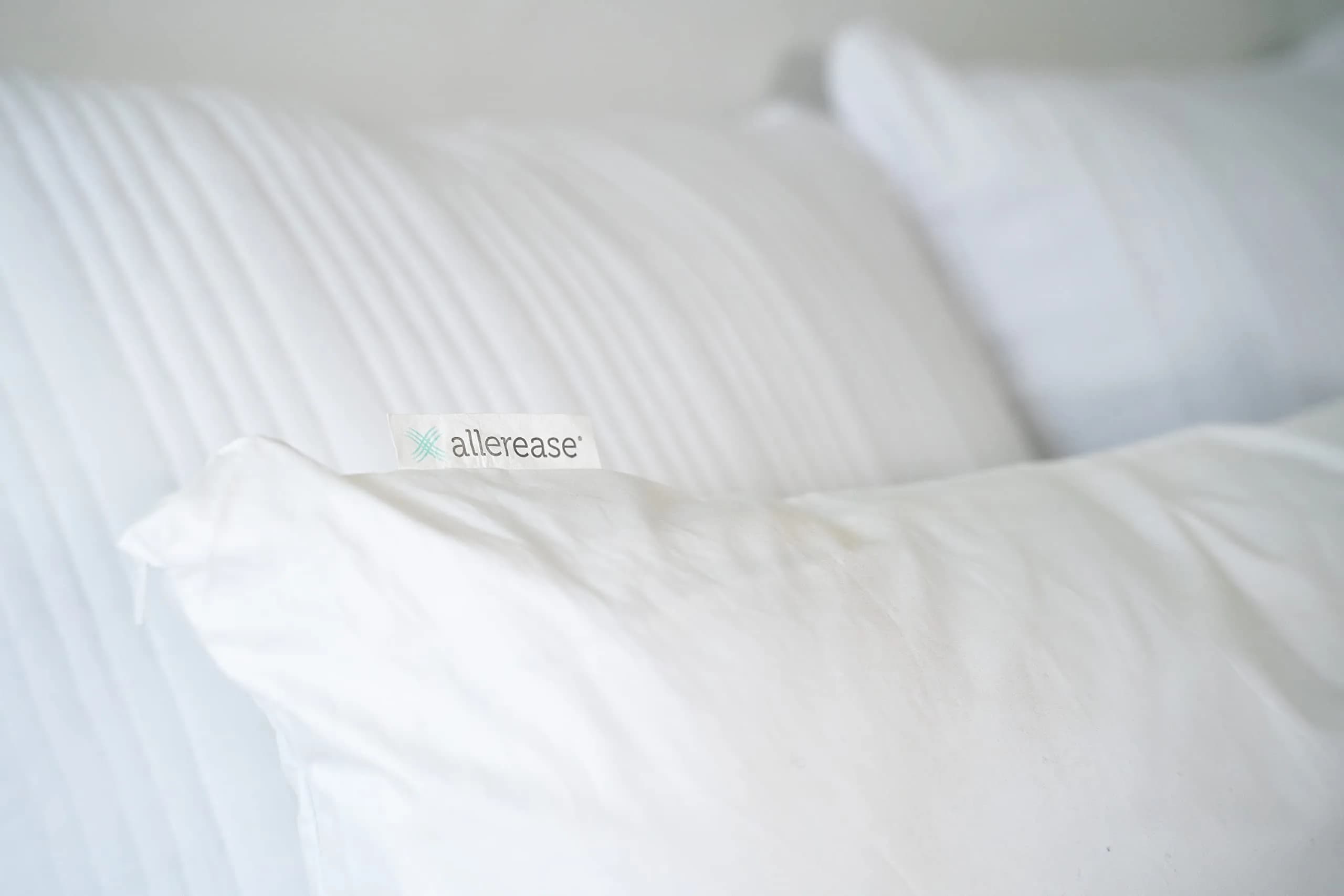 Aller-Ease 100% Cotton Allergy Pillow Protectors Standard 4 Pack | Zippered Breathable Barrier - view 4