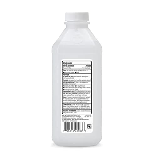 Amazon Basics 70% Ethyl Rubbing Alcohol Antiseptic 192 Fl Oz (12 x 16 Fl Oz Bottles) | For Minor Cuts, Scrapes, and Burns thumbnail 4