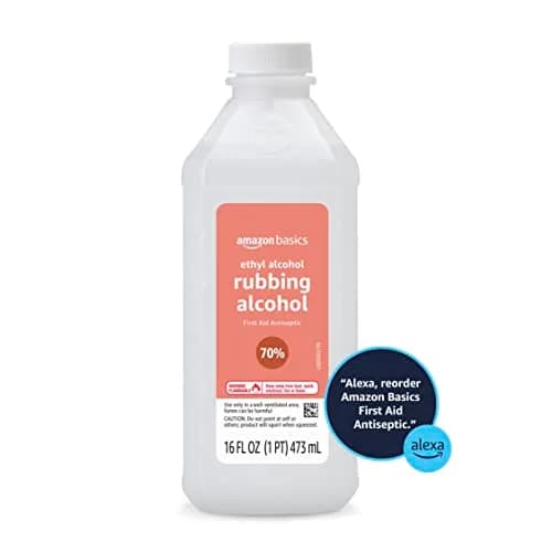 Amazon Basics 70% Ethyl Rubbing Alcohol Antiseptic 192 Fl Oz (12 x 16 Fl Oz Bottles) | For Minor Cuts, Scrapes, and Burns thumbnail 5