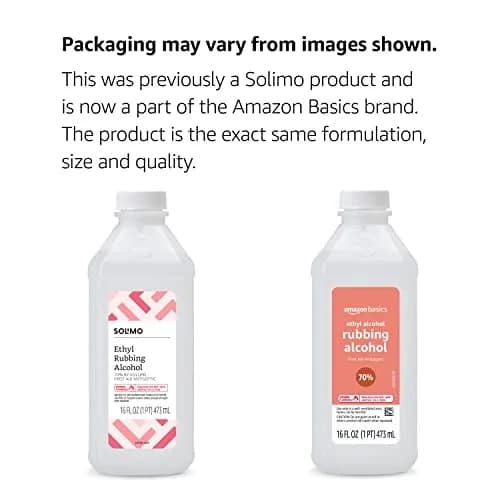 Amazon Basics 70% Ethyl Rubbing Alcohol Antiseptic 192 Fl Oz (12 x 16 Fl Oz Bottles) | For Minor Cuts, Scrapes, and Burns thumbnail 2