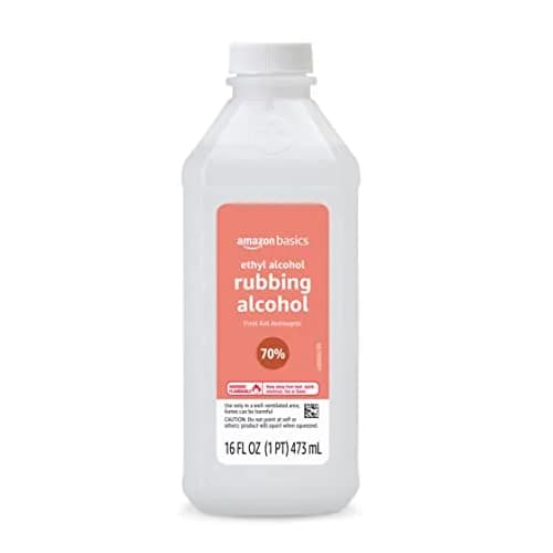 Amazon Basics 70% Ethyl Rubbing Alcohol Antiseptic 192 Fl Oz (12 x 16 Fl Oz Bottles) | For Minor Cuts, Scrapes, and Burns thumbnail 3