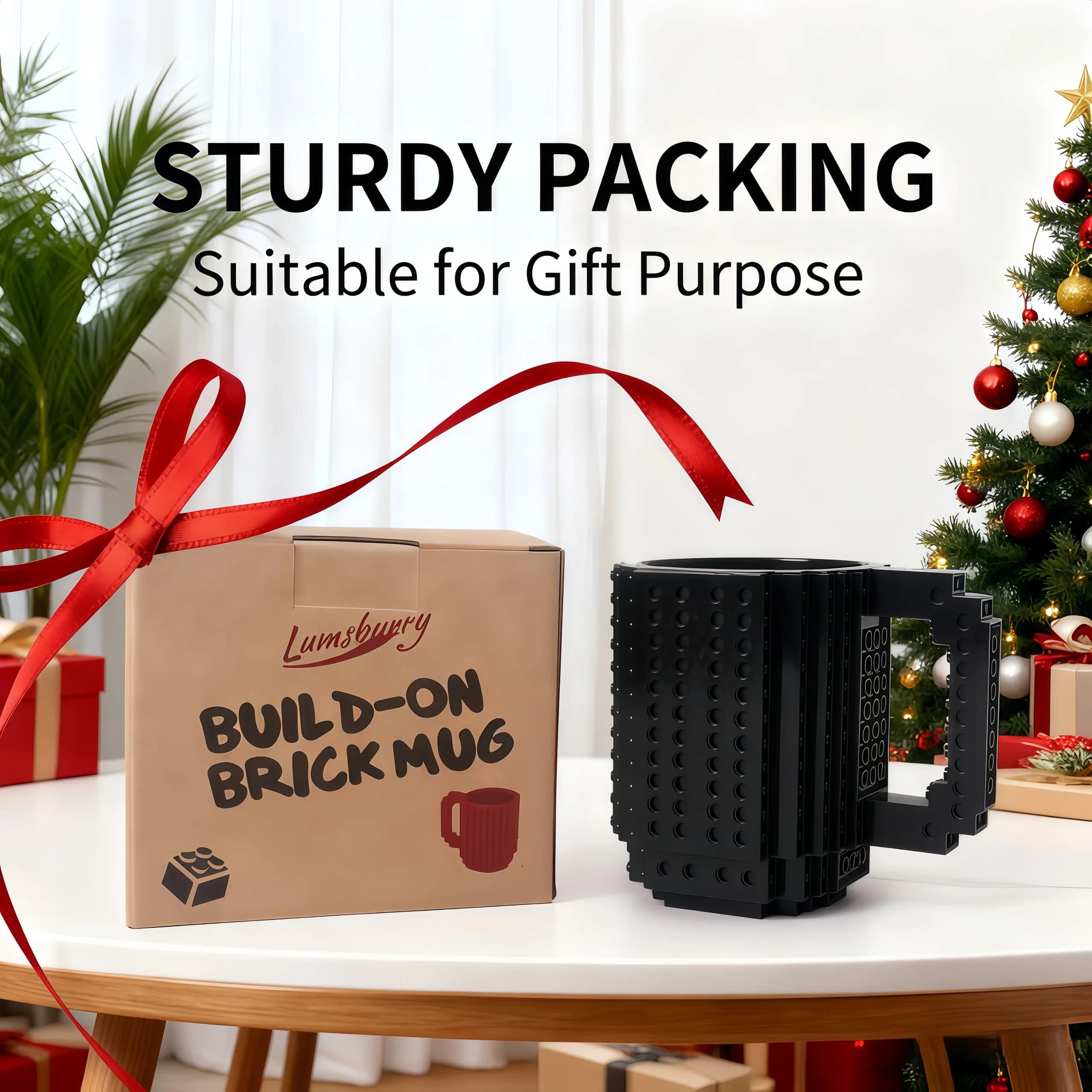 Lumsburry Build-on Brick Coffee Mug 350ml (11.8 Oz) | Fun DIY Novelty Cup for Kids & Adults - view 7
