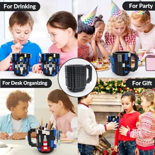 Lumsburry Build-on Brick Coffee Mug 350ml (11.8 Oz) | Fun DIY Novelty Cup for Kids & Adults thumbnail 8