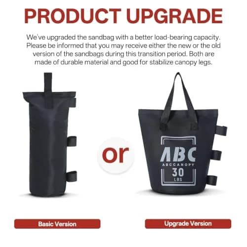 ABCCANOPY 120 lbs (54.4 kg) Canopy Weight Bags Set of 4 | Stabilize Frames for Pop-Up Tents and Gazebos thumbnail 2
