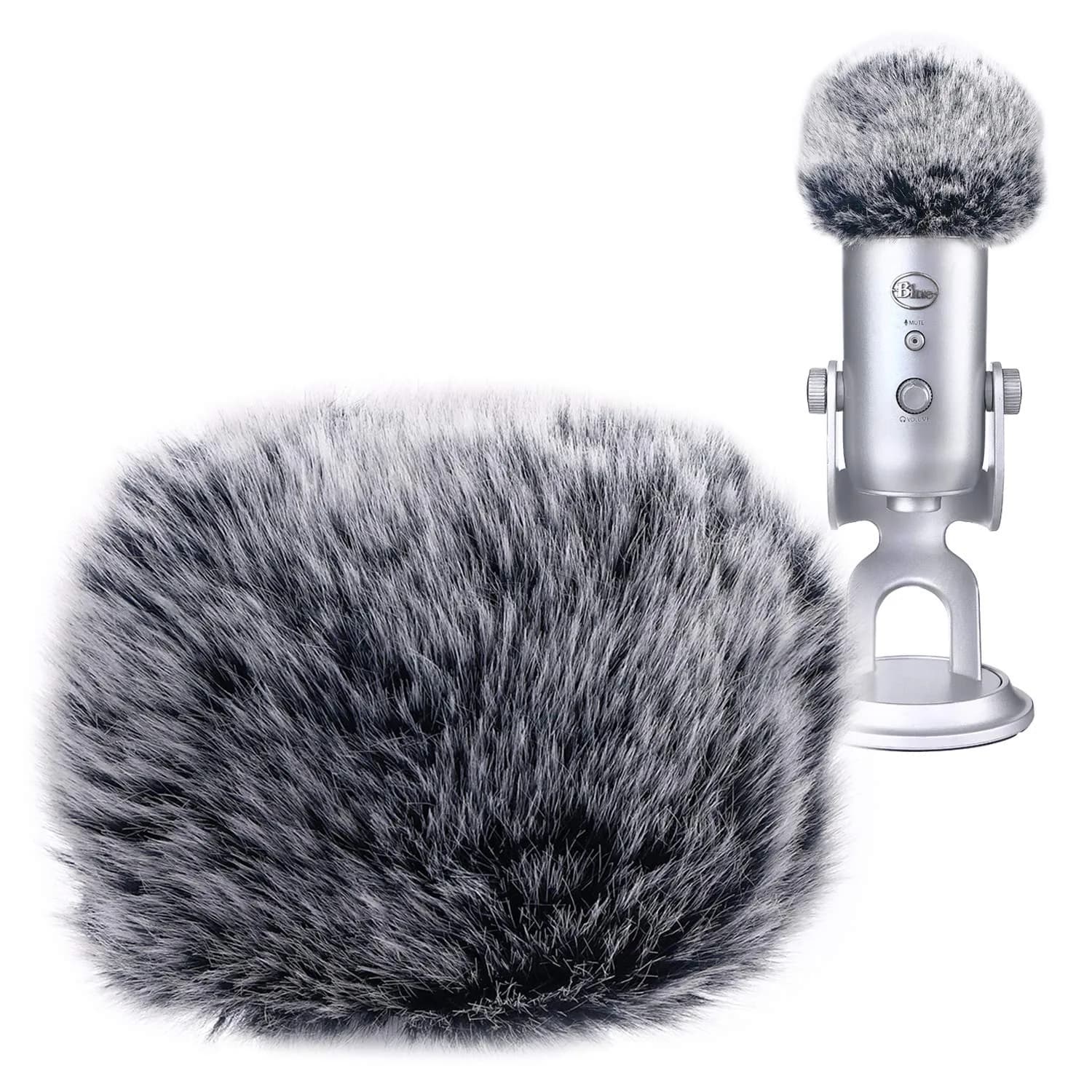 YOUSHARES Furry Windscreen Muff for Blue Yeti & Yeti Pro Microphones | Improves Sound Quality, Reduces Wind Noise - main product image