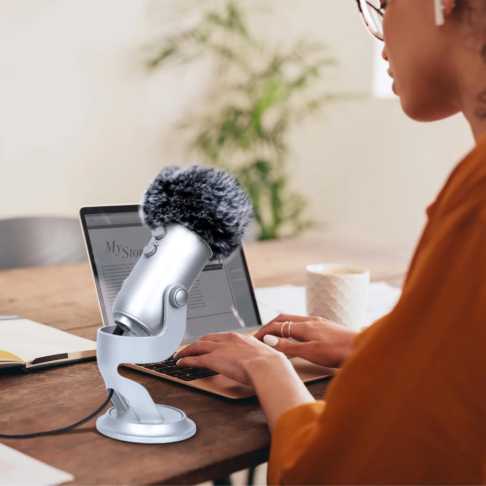 YOUSHARES Furry Windscreen Muff for Blue Yeti & Yeti Pro Microphones | Improves Sound Quality, Reduces Wind Noise - view 6