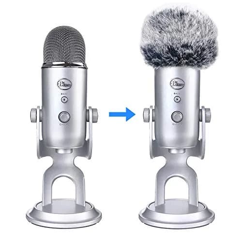 YOUSHARES Furry Windscreen Muff for Blue Yeti & Yeti Pro Microphones | Improves Sound Quality, Reduces Wind Noise thumbnail 2