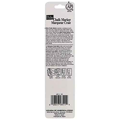 Uchida Bistro Chalk Marker Extra Fine Tip White | Works on Non-Porous Surfaces thumbnail 2