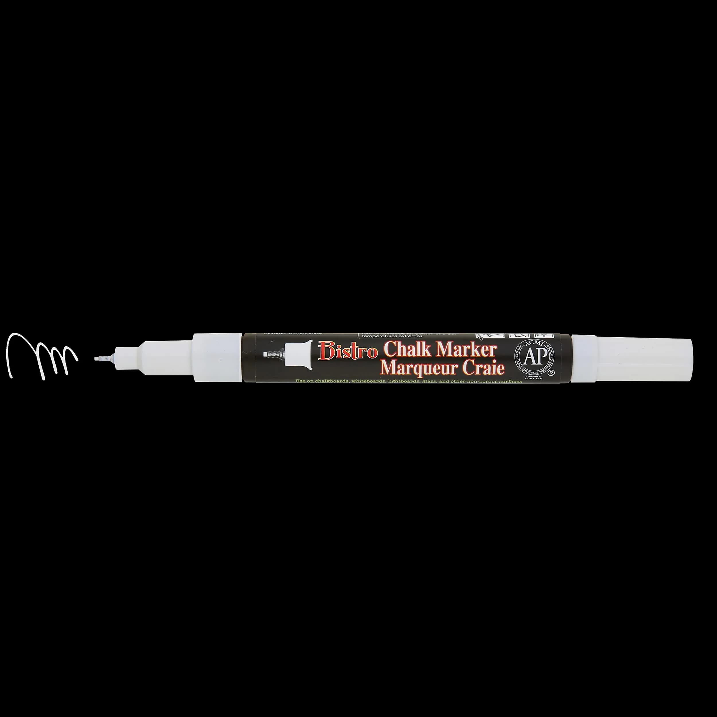 Uchida Bistro Chalk Marker Extra Fine Tip White | Works on Non-Porous Surfaces - view 3