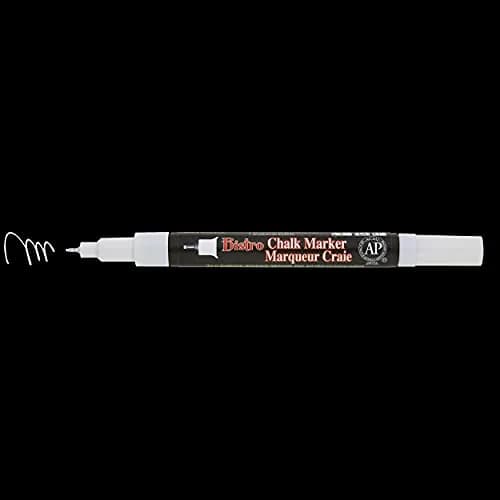 Uchida Bistro Chalk Marker Extra Fine Tip White | Works on Non-Porous Surfaces thumbnail 3