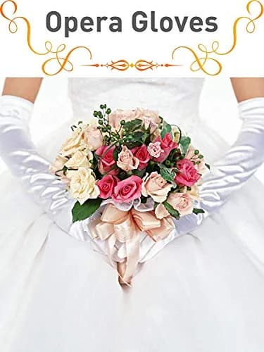 Onwon White Apparel Glove Classic Satin Elbow Length Gloves 22 Inch (56 cm) | Elegant Satin Texture for Special Occasions thumbnail 7