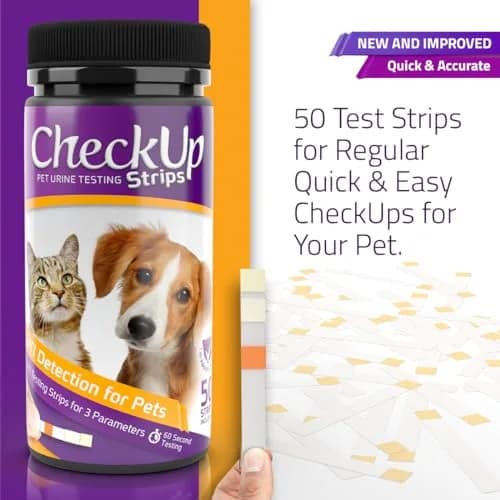KIT4CAT CheckUp UTI Urine Test Strips for Dogs & Cats | 50 Count | pH, Nitrite & Leukocytes Detection thumbnail 2