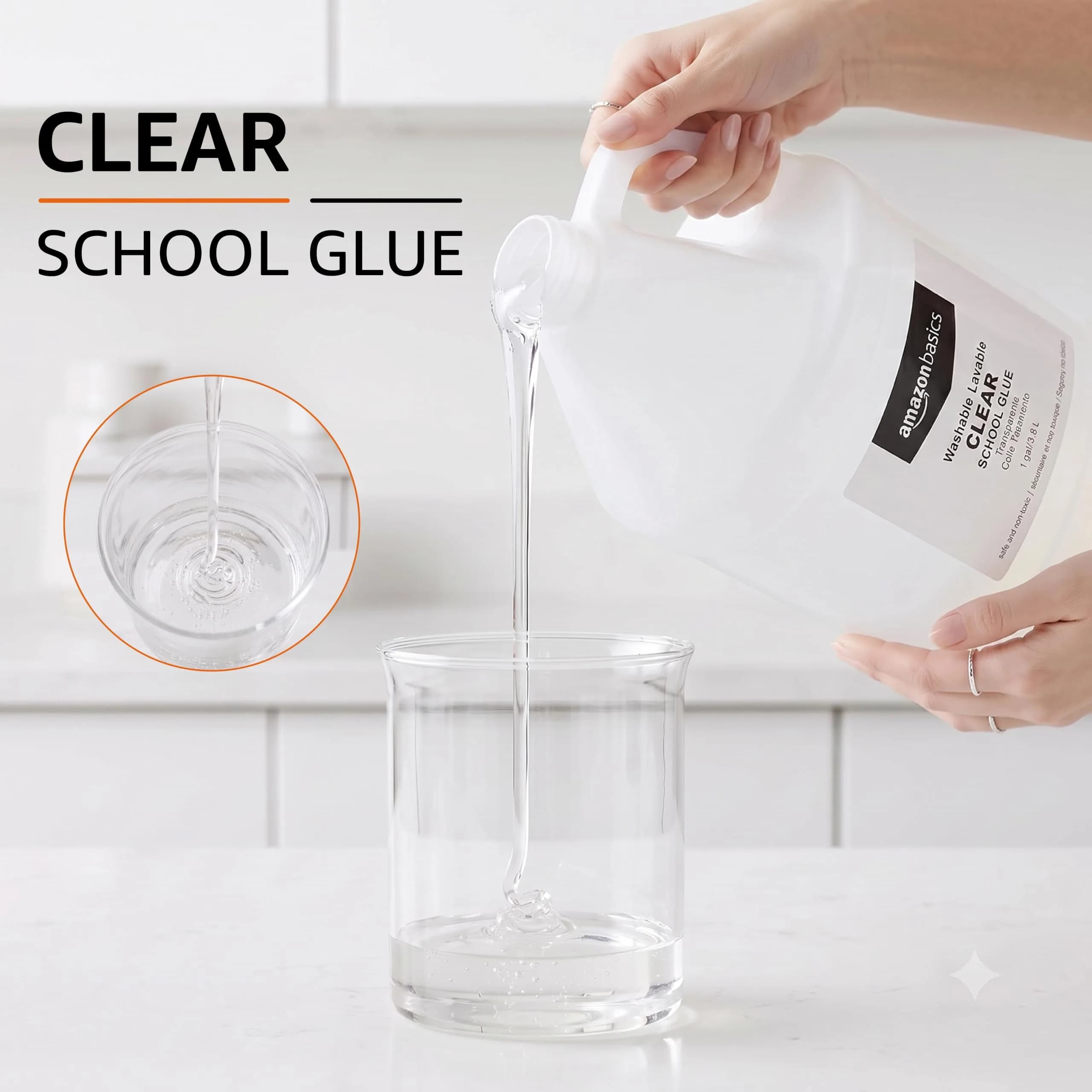 Amazon Basics Clear Craft Glue 128 fl oz - 1 Pack - view 2