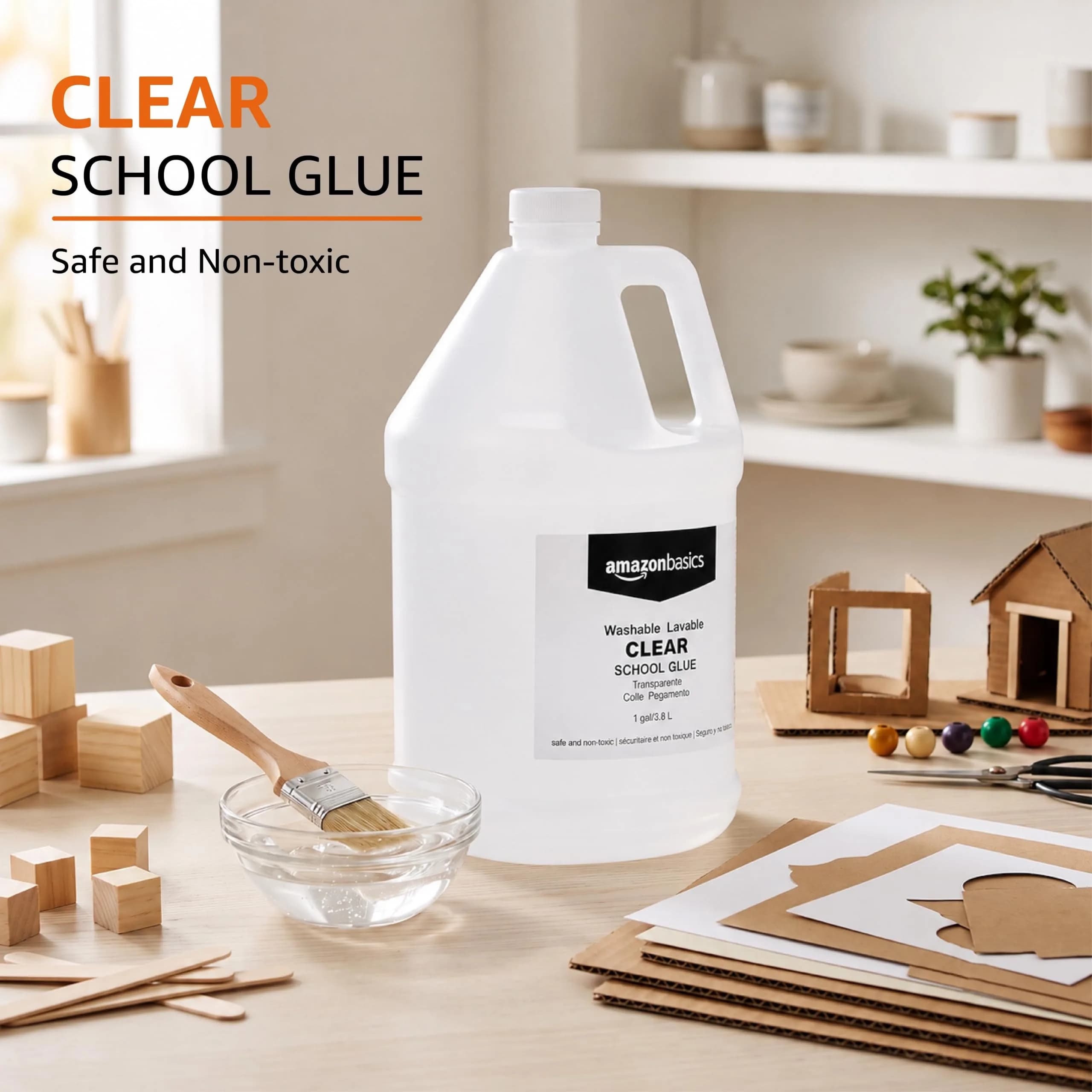 Amazon Basics Clear Craft Glue 128 fl oz - 1 Pack - view 3