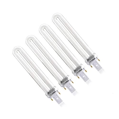 XICHEN 9W UV Replacement Bulb for Nail Dryer Lamp - 365nm, 4-Count Pack | White Light thumbnail 1
