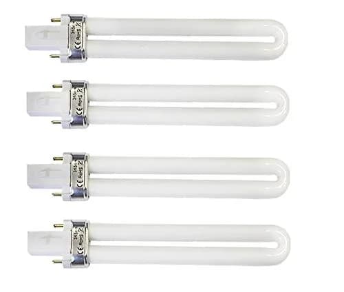 XICHEN 9W UV Replacement Bulb for Nail Dryer Lamp - 365nm, 4-Count Pack | White Light thumbnail 9