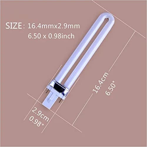 XICHEN 9W UV Replacement Bulb for Nail Dryer Lamp - 365nm, 4-Count Pack | White Light thumbnail 3