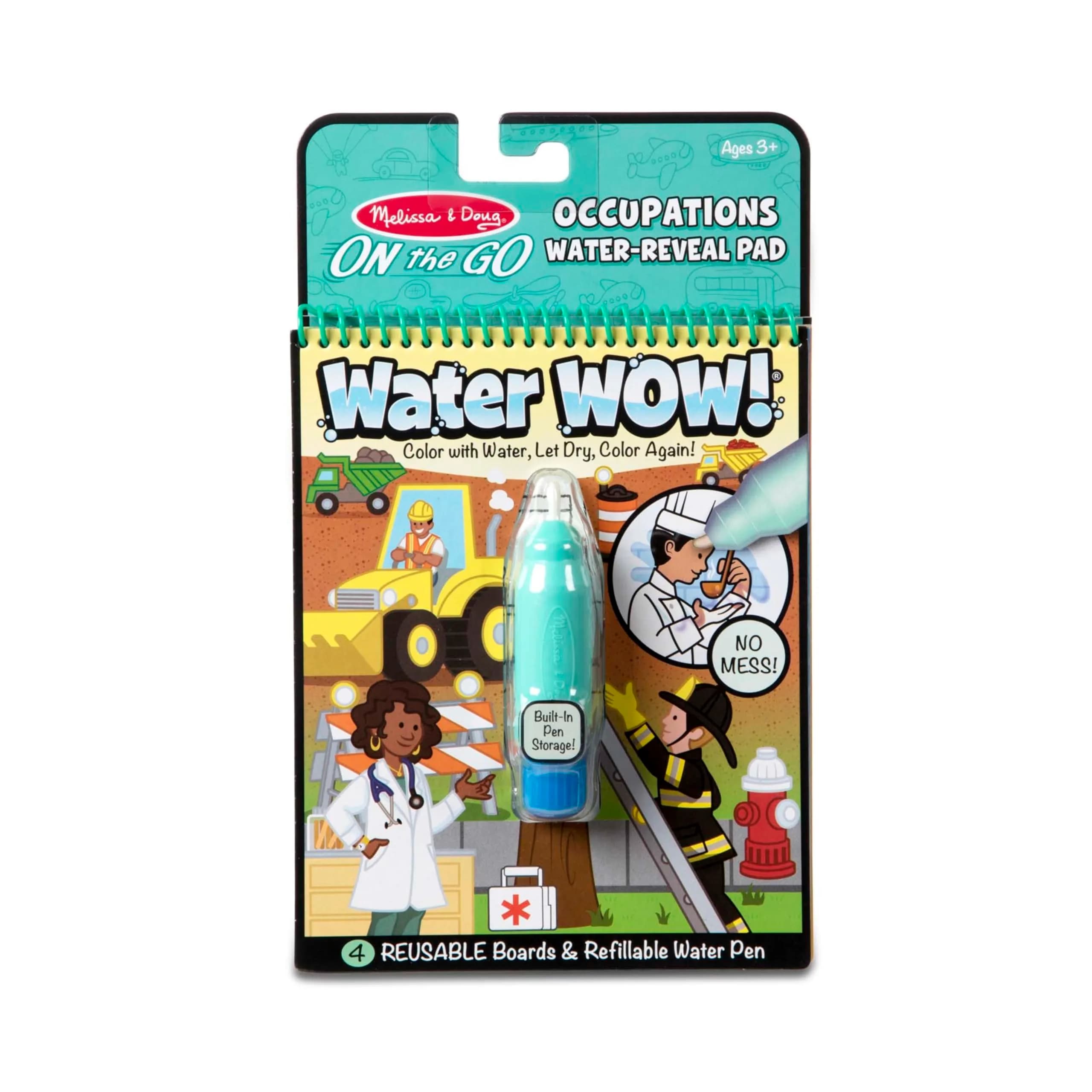 Melissa & Doug On The Go Water Wow! Sports Activity Pad, Reusable Coloring Book with Water Pen | USA Import — Occupations