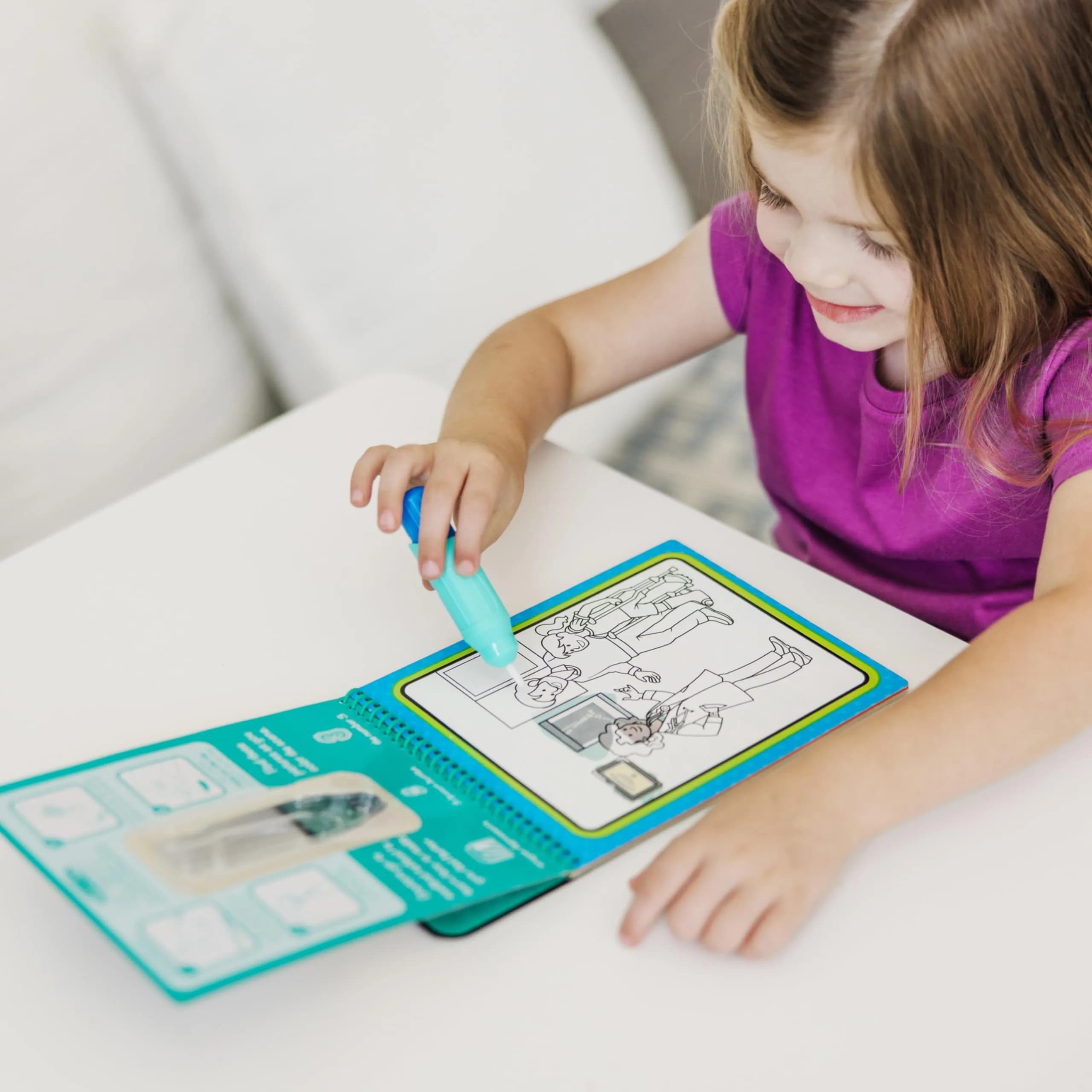 Melissa & Doug On The Go Water Wow! Sports Activity Pad - Occupations Theme | Reusable Coloring Book with Water Pen - view 2