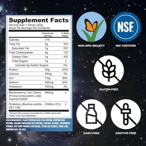 Vega Protein + Recovery Berry 1.81 kg (4 lb) | NSF Certified Plant-Based Protein for Muscle Recovery thumbnail 4