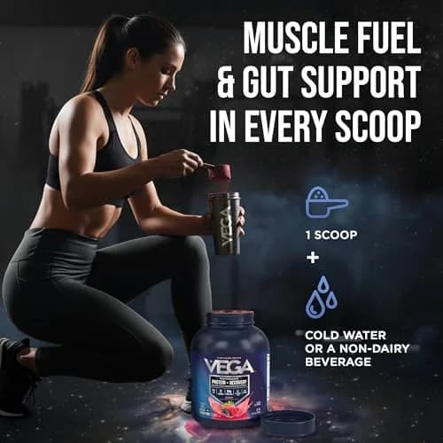 Vega Protein + Recovery Berry 1.81 kg (4 lb) | NSF Certified Plant-Based Protein for Muscle Recovery thumbnail 6