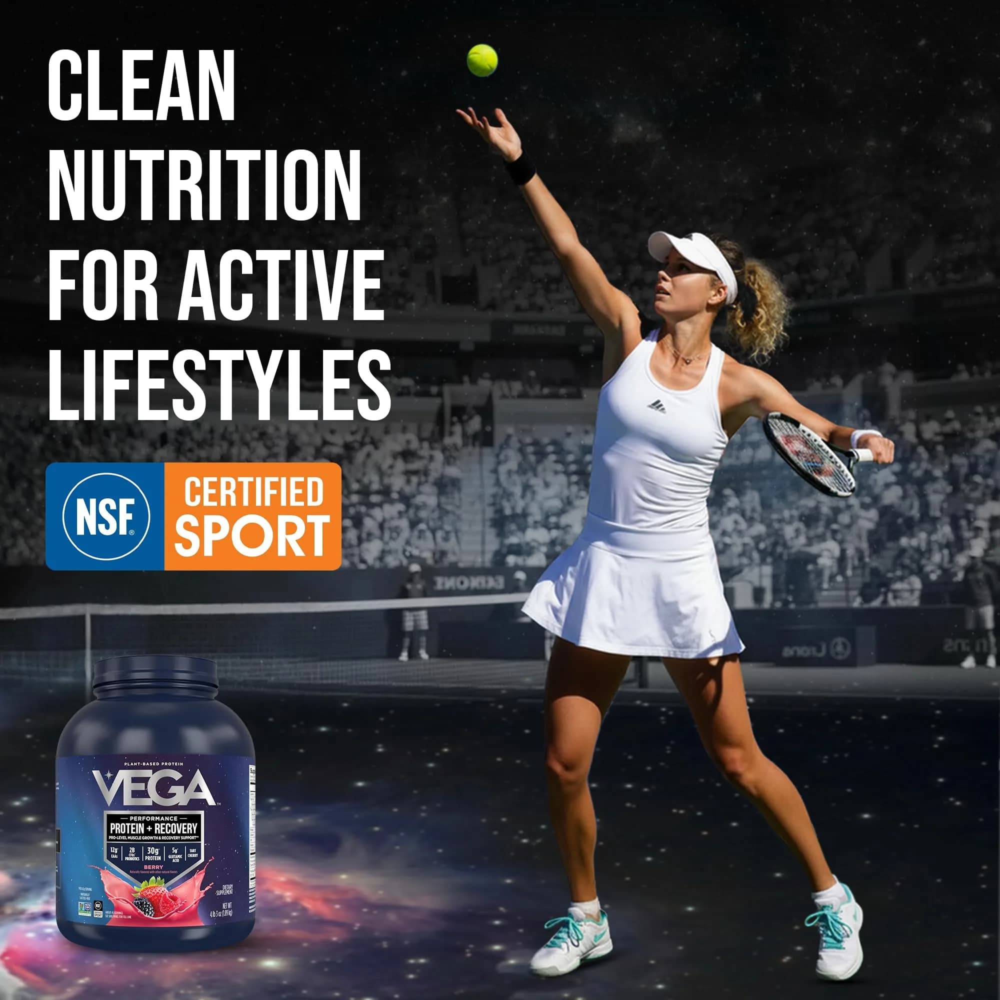 Vega Protein + Recovery Berry 1.81 kg (4 lb) | NSF Certified Plant-Based Protein for Muscle Recovery - view 7