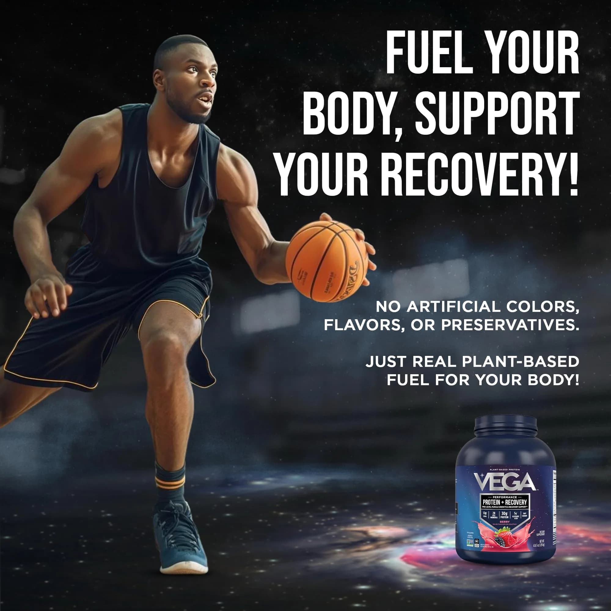 Vega Protein + Recovery Berry 1.81 kg (4 lb) | NSF Certified Plant-Based Protein for Muscle Recovery - view 8