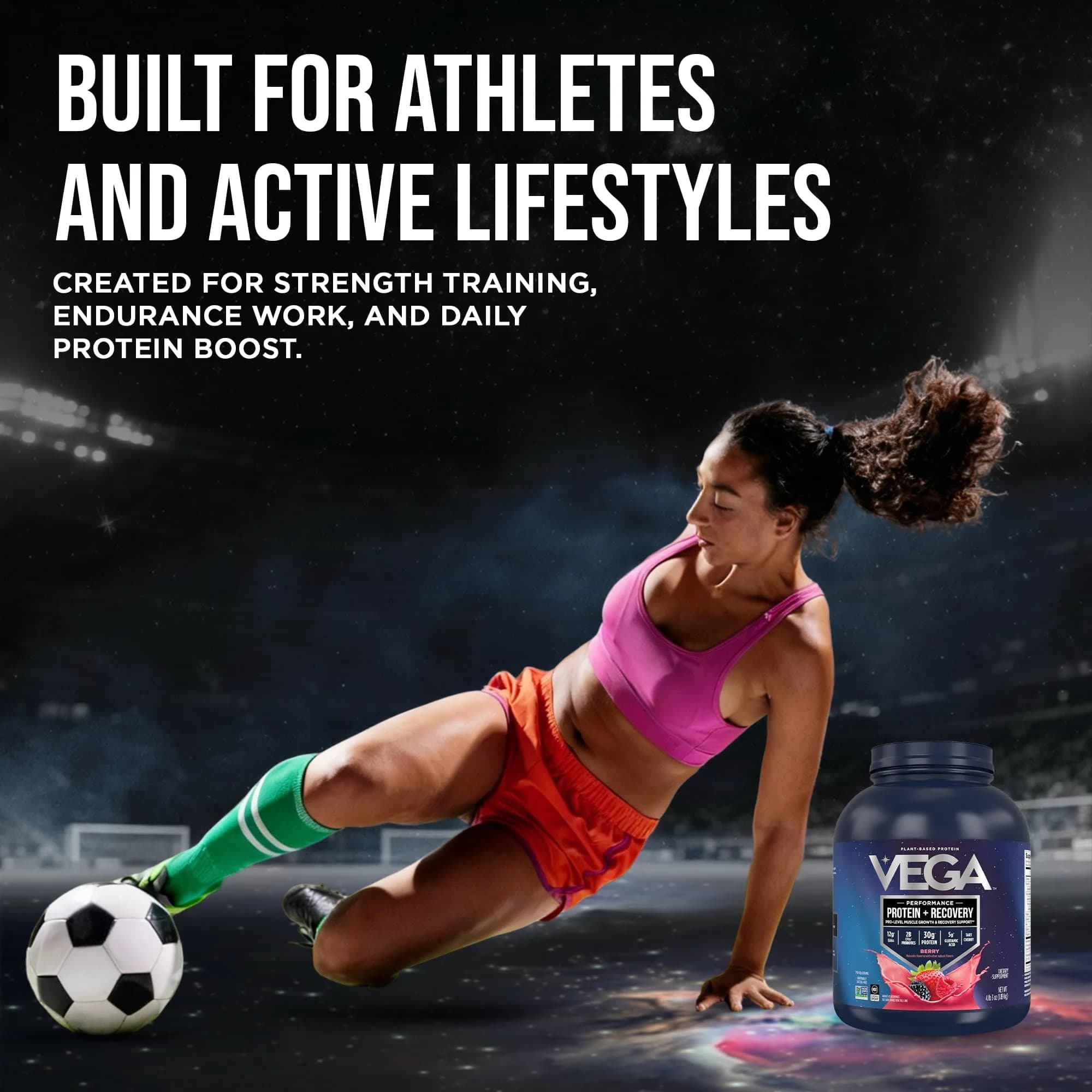 Vega Protein + Recovery Berry 1.81 kg (4 lb) | NSF Certified Plant-Based Protein for Muscle Recovery - view 9