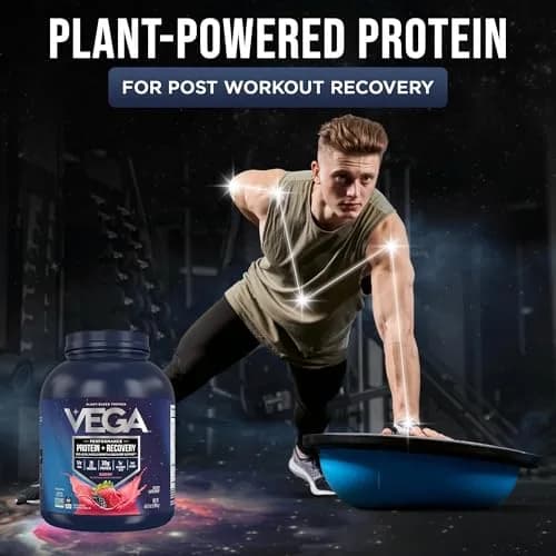 Vega Protein + Recovery Berry 1.81 kg (4 lb) | NSF Certified Plant-Based Protein for Muscle Recovery thumbnail 2
