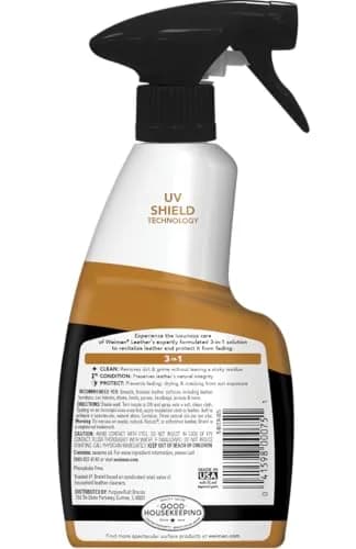 Weiman Leather Cleaner, Conditioner & Protector Kit 355ml (12 Fl Oz) | UVX-15 Protection for All Finished Leather thumbnail 2