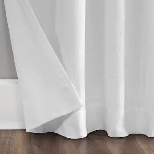 Archaeo Washed 100% Cotton Twist Tab Curtain 52" x 63" | Elegant Semi-Sheer Cotton Panel thumbnail 4