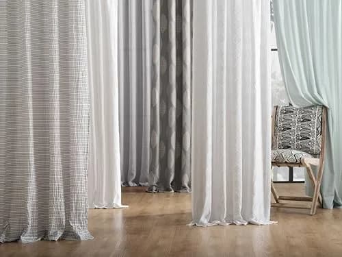 Archaeo Washed 100% Cotton Twist Tab Curtain 52" x 63" | Elegant Semi-Sheer Cotton Panel thumbnail 8