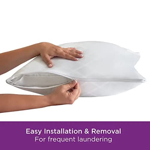 Aller-Ease Premier Zipper Pillow Protector Standard/Queen 2 Pack | Hypoallergenic & Breathable Fabric thumbnail 3