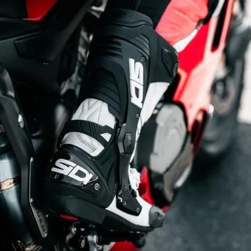 Sidi Rex Air Racing Motorcycle Boots | High-End Road Race Fit & Safety (110-120c) thumbnail 2