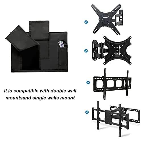 iBirdie Outdoor TV Cover for 28-32 inch TVs | Waterproof 600D Oxford Fabric with Stand Protection thumbnail 4