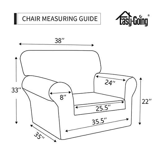 Easy-Going Waterproof Non-Slip Couch Cover Small Chair Sand | 100% Waterproof, Anti-Slip, Machine Washable thumbnail 6