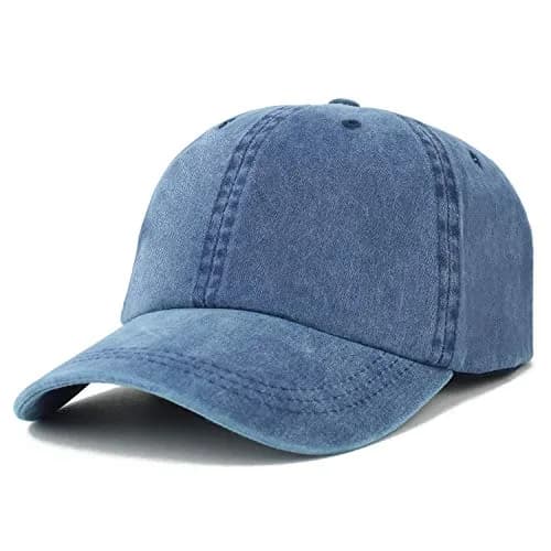 Trendy Apparel Shop Oversize XXL Pigment Dyed Washed Cotton Baseball Cap Navy | Fits Up to 65CM Head Size thumbnail 1