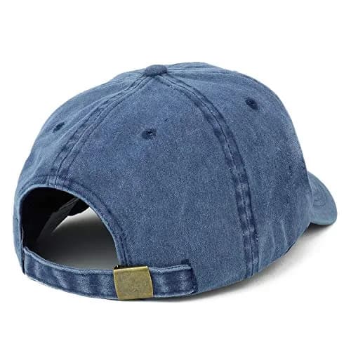 Trendy Apparel Shop Oversize XXL Pigment Dyed Washed Cotton Baseball Cap Navy | Fits Up to 65CM Head Size thumbnail 3