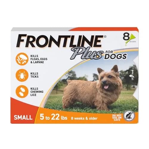 Frontline Plus Flea & Tick Treatment for Dogs 5-22 Pounds | Waterproof Monthly Protection thumbnail 1