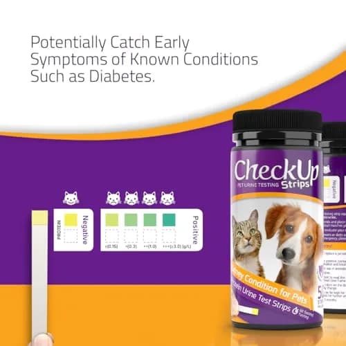 KIT4CAT CheckUp Protein Urine Test Strips for Cats & Dogs, 50 Count | Non-Invasive Pet Health Monitoring thumbnail 4
