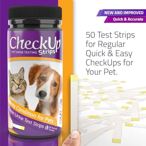 KIT4CAT CheckUp Protein Urine Test Strips for Cats & Dogs, 50 Count | Non-Invasive Pet Health Monitoring thumbnail 2