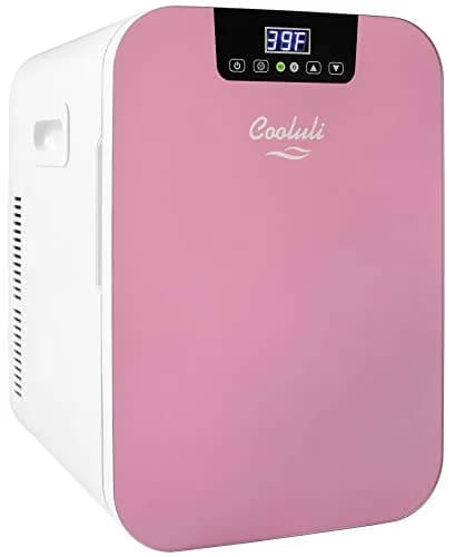 Cooluli 20L Mini Fridge Pink | Compact Digital Thermostat & EcoMax Technology thumbnail 1