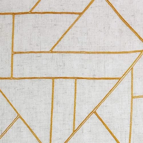 Archaeo Natural Linen Blend Curtain 50" x 95" | Geometric Embroidery for Modern Homes thumbnail 6