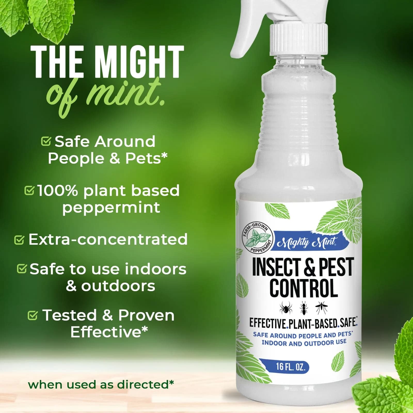 Mighty Mint Natural Peppermint Oil Insect Repellent Spray, 16 Fl Oz (Pack of 1) | Long-Lasting Pest Control - view 7
