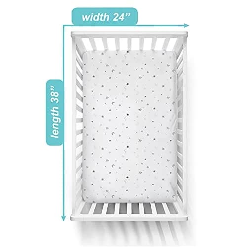 American Baby Company 3 Pack Fitted Mini Crib Sheet 38x24" | Snug Cotton Fit for Baby's Comfort thumbnail 3