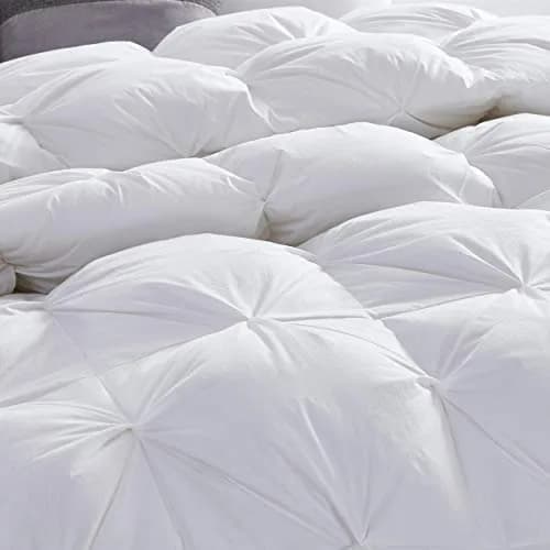 Egyptian Bedding Twin Size Comforter | All-Season Goose Down Feather Fiber | 50 oz. | White thumbnail 4