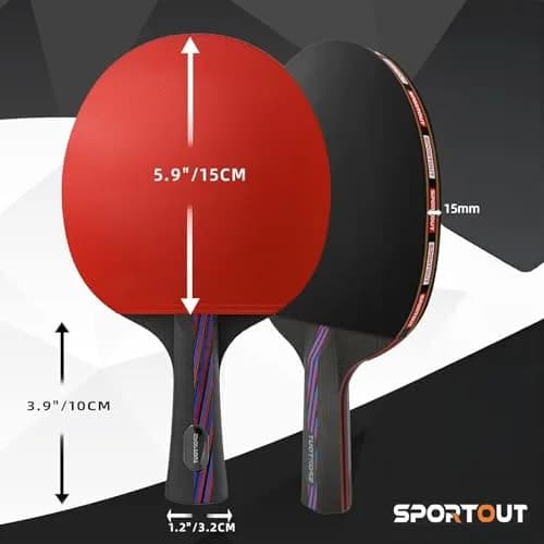 Sportout Table Tennis Racket Set | Portable Premium Paddle for Indoor & Outdoor Play thumbnail 5