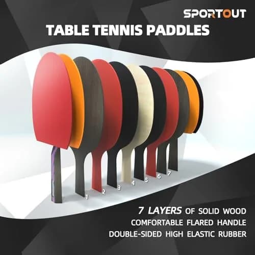 Sportout Table Tennis Racket Set | Portable Premium Paddle for Indoor & Outdoor Play thumbnail 6