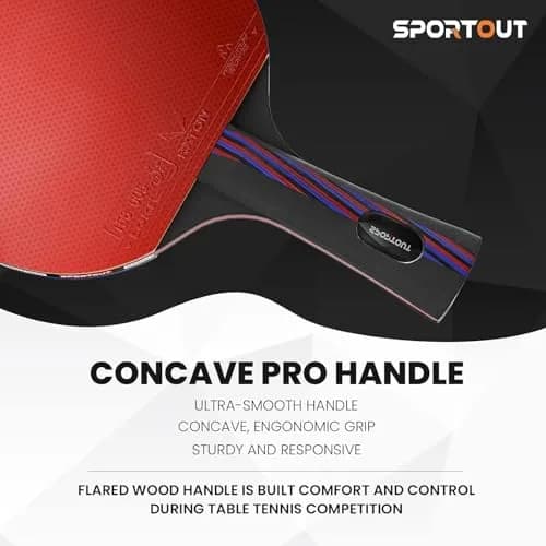 Sportout Table Tennis Racket Set | Portable Premium Paddle for Indoor & Outdoor Play thumbnail 2